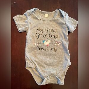 Gray Baby Onesie with Heart Design